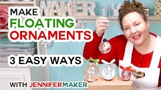 Make Easy Floating Ornaments with a Cricut [upl. by Aley]