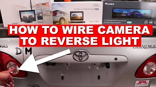 How to Connect BACKUP CAMERA to Reverse Light How to use Wire Tap Connectors [upl. by Itch850]