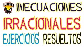 INECUACIONES IRRACIONALES EJERCICIOS RESUELTOS [upl. by Luigi]