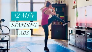 12 MIN STANDING ABS Workout No Equipment [upl. by Bowyer]