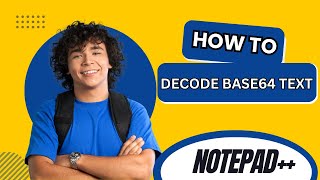 How to Decode Base64 Text with Notepad  آموزش نوت پد پلاس پلاس [upl. by Adniuqal299]