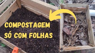 COMPOSTAGEM  COMO FAZER ADUBO SÓ COM FOLHAS [upl. by Alorac]