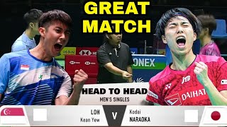 GREAT MATCH  LOH Kean YewSGP vs Kodai NaraokaJPN  Amazing Play Very Tight WOW [upl. by Nayrb]