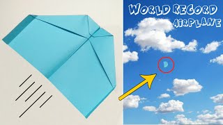 World Record Paper Airplane  Paper Airplane Making Tutorial  Paper Aeroplane  Paper Plane Making [upl. by Godfrey]