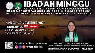 Ibadah Minggu XXV SESUDAH PENTAKOSTA dirangkai dengan Ibadah Corak Budaya MALUKU [upl. by Oicaroh]