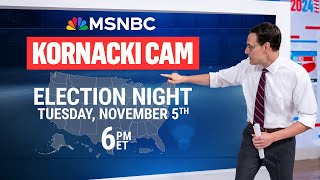 WATCH LIVE Kornacki Cam on Election Night 2024 I MSNBC [upl. by Nylrebma]