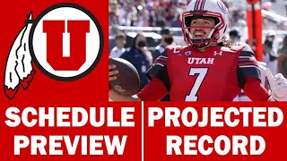 Utah Football 2024 Schedule Preview amp Record Projection [upl. by Ardnuassac]