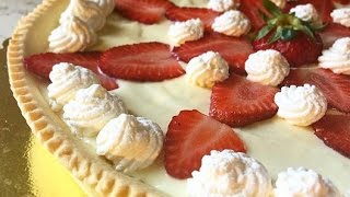 Crostata con crema diplomatica e fragole [upl. by Eniffit]