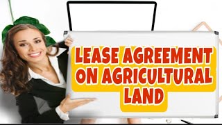 HOW TO WRITE A LEASE AGREEMENT ON AGRICULTURAL LAND KASUNDUAN SA LUPA [upl. by Stokes]