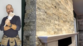 DIY How To Install Stone on Your Fireplace Easily [upl. by Kamin]