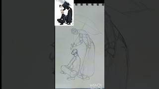 How To Draw Anime Body Illustration shorts jujutsukaisen art [upl. by Letnwahs]