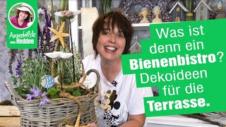 Maritime Deko Japan Style Pflanzkübel als Bienenbistro für die Terrasse dekorieren  DIY [upl. by Drawe]