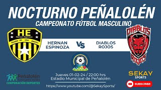 Campeonato FÚTBOL ⚽ NOCTURNO PEÑALOLÉN  Hernan Espinoza vs Diablos Rojos [upl. by Helsell]