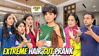 Hair Cutting Prank On My Family😂Sab Dekh Kai Dar Gaye😰Ro Ro Kar Bura Haal😱Sistrology [upl. by Arreip]