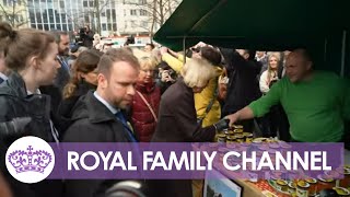 King and Queen Consort Visit Local Berlin Food Market [upl. by Melinde]