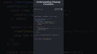 Understanding Cleanup Functions in React coding reactfrontend programming reactnative react [upl. by Lisandra]