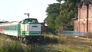 Zugverkehr in Aschersleben u Wegeleben mit ex DR V100 003 in grünweiss Dampflok 35 1097 u a [upl. by Atteynot190]