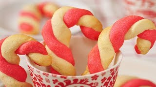 Candy Cane Cookies Classic Version  Joyofbakingcom [upl. by Lowrance]