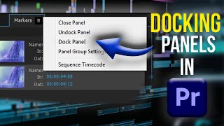 How to Dock And Undock Panels In Premiere Pro [upl. by Sylvan95]