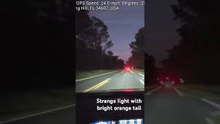 Strange bright light with long orange trail Hernando Beach Florida facing east [upl. by Hunsinger]