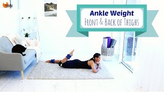 ANKLE WEIGHT WORKOUT  Ankle Weight Front and Back of Thighs Workout BARLATES BODY BLITZ [upl. by Ardnuyek]