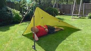 Ultralight Tarp Shelter  How to set up The Flying V using 2 Trekking Poles For Bushcraft amp Camping [upl. by Cardon]