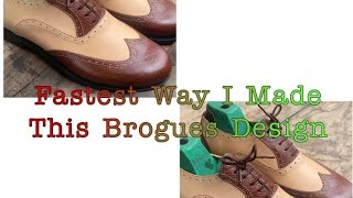 Fastest Way I Made This Brogues Design [upl. by Klecka]