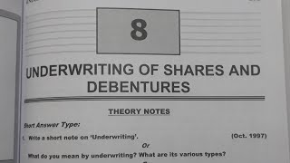 Underwriting of Shares and Debentures Bcom 2nd Semester Full explanation in hindi [upl. by Roderick]