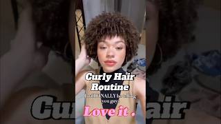 STEP 1 CURLY HAIR ROUTINE 1 of 5  curlyhair curly beauty beautytips blackhair 3c 4a [upl. by Euqinitram639]