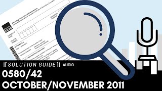 058042 OctoberNovember 2011 Marking Scheme MS Audio Voiceover [upl. by Atnoved]