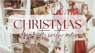 🔔CHRISTMAS DECORATE WITH ME  TRADITIONAL amp VINTAGE CHRISTMAS [upl. by Eelydnarb585]