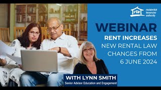 Webinar  Rent increases  New rental law changes from 6 June 2024 [upl. by Oidiple359]