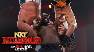 Oba Femi vs Wes Lee vs Joe Coffey – North American Title Match NXT Battleground 2024 highlights [upl. by Parnell]