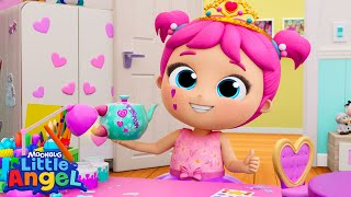 Princess Recycle Tea Party  Little Angel And Friends Kid Songs [upl. by Johathan659]