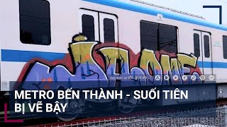 Bức xúc Metro Bến Thành  Suối Tiên lại bị vẽ bậy ở TPHCM  VTC Tin mới [upl. by Sindee]