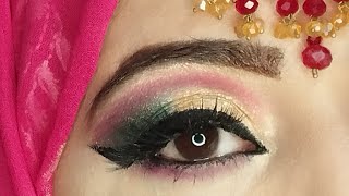 bridal eye makeup tutorial step by step  bridal eye makeup kerne ka tarika  eye makeup [upl. by Cence587]