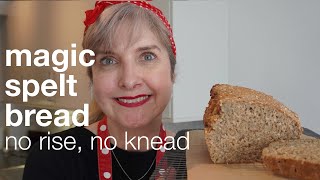 Vegan Magic Spelt Bread no rise no knead ready to eat in 90 minutes [upl. by Gwen]