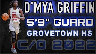 DMya Griffin 59quot Guard CO 2022 Grovetown HS 202122 Basketball FULL SZN Highlights [upl. by Oconnor]