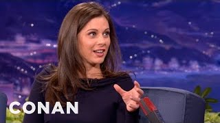 Erin Burnett Interview Part 1 102312  CONAN on TBS [upl. by Darryl]