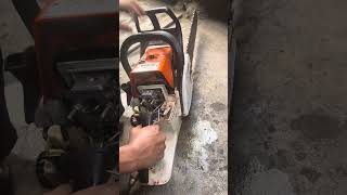 How to start Stihl chainsawparts stihl patio echojapan echo stihlms250 chainsaw nature [upl. by Holloway]