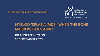 Myelodysplastic syndromes when the marrow goes awry  Dr Annette Neylon [upl. by Llenwahs]