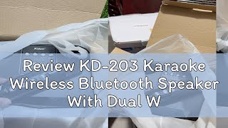 Review KD203 Karaoke Wireless Bluetooth Speaker With Dual Wireless Microphone [upl. by Eletnahs]