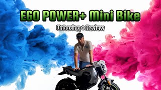 EGO POWER 56Volt Electric Mini Bike Unboxing Assembly amp Review [upl. by Tikna]