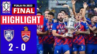 JDT vs KUALA LUMPUR CITY  FINAL PIALA FA 2023  FULL HIGHLIGHTS [upl. by Also452]