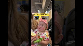 Zoey had the funniest reaction when she licked a lemon 😂 babylemon babyreaction [upl. by Dric]