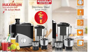 Unboxing amp Review Of Maharaja Whiteline Odacio Plus 550w Juicer Mixer Grinder  negative 3point [upl. by Anrat935]