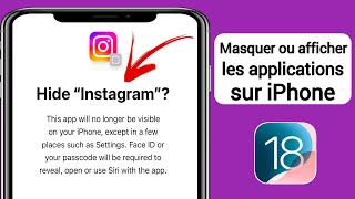 Comment masquer et afficher des applications sur iPhone iOS 18 [upl. by Reisch]