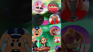 Talking Angela Lightning McQueen Siren Head Vlad And Niki Sheriff Labrador Paw Patrol Tiles Hop [upl. by Sakmar]