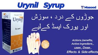 Masood Urynil syrup Homeopathic medicine benefits  Helpful for gout [upl. by Rhines]