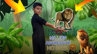 Zoo Me lion Aggressive Ho gaya SSG family 😱😱 [upl. by Aierb]